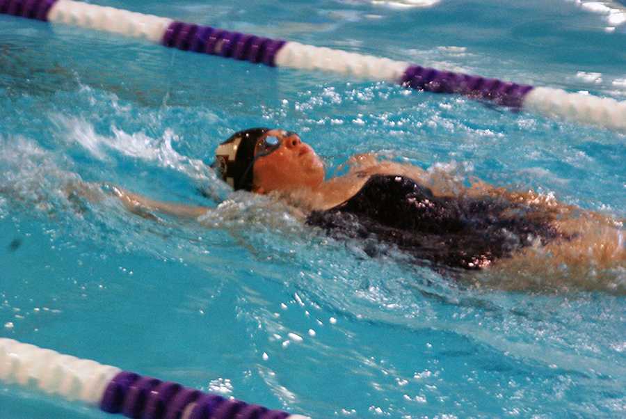 Swim improves, finishes second at home meet