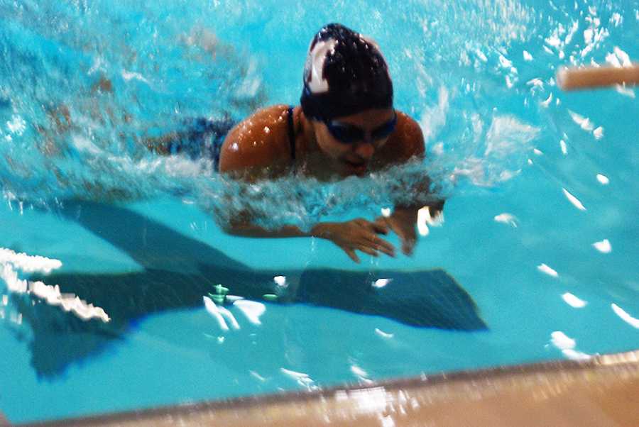 Swim improves, finishes second at home meet